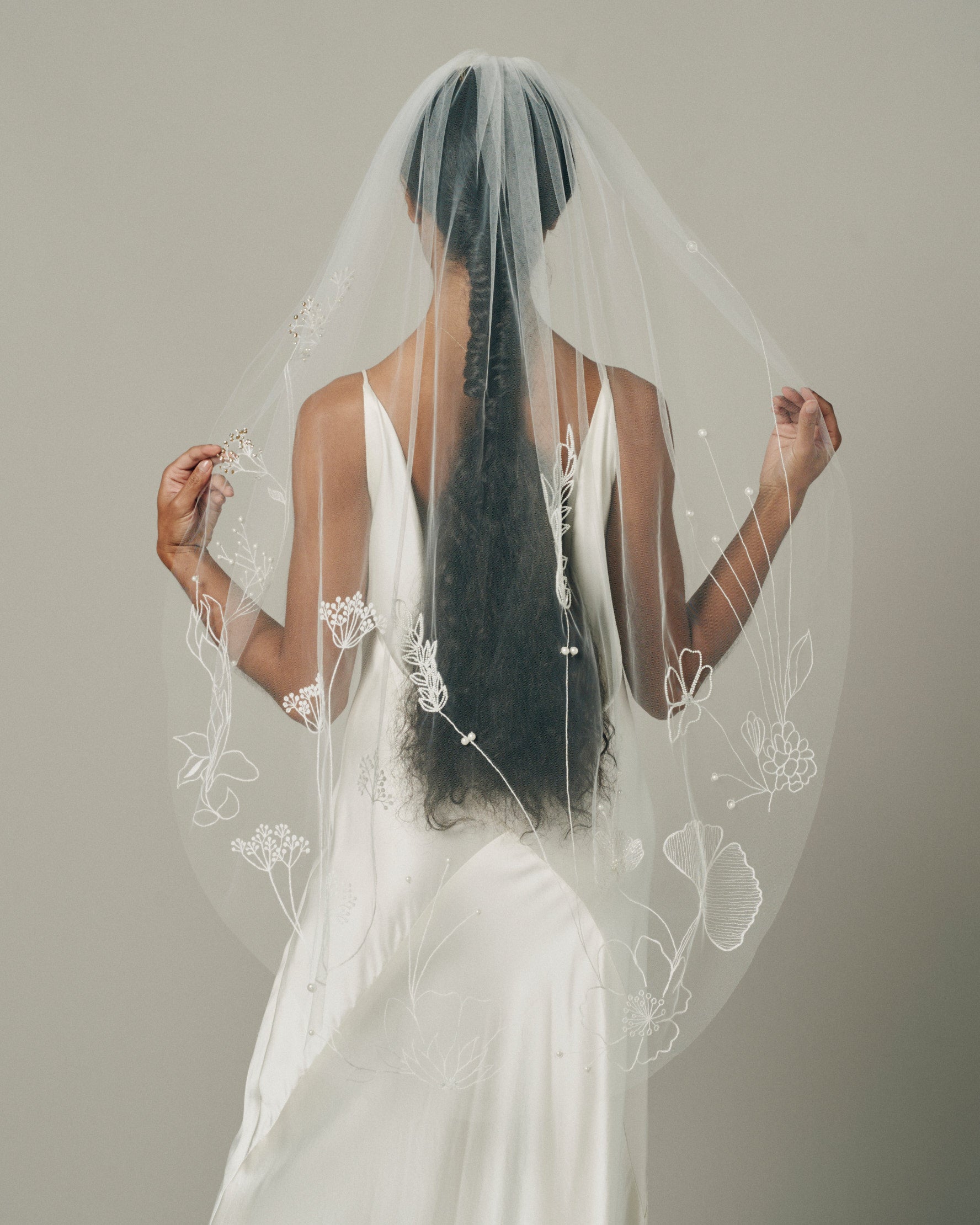 Erma Selena Scattered Pearl Wedding Veil - Shop Veils | Dareth Colburn