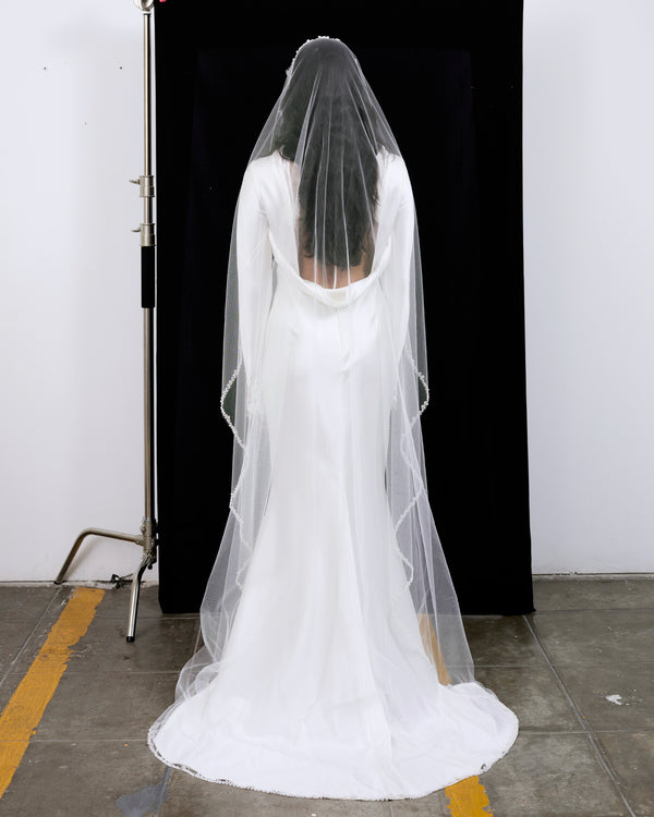 HARPER PEARLS BEADED LACE VEIL