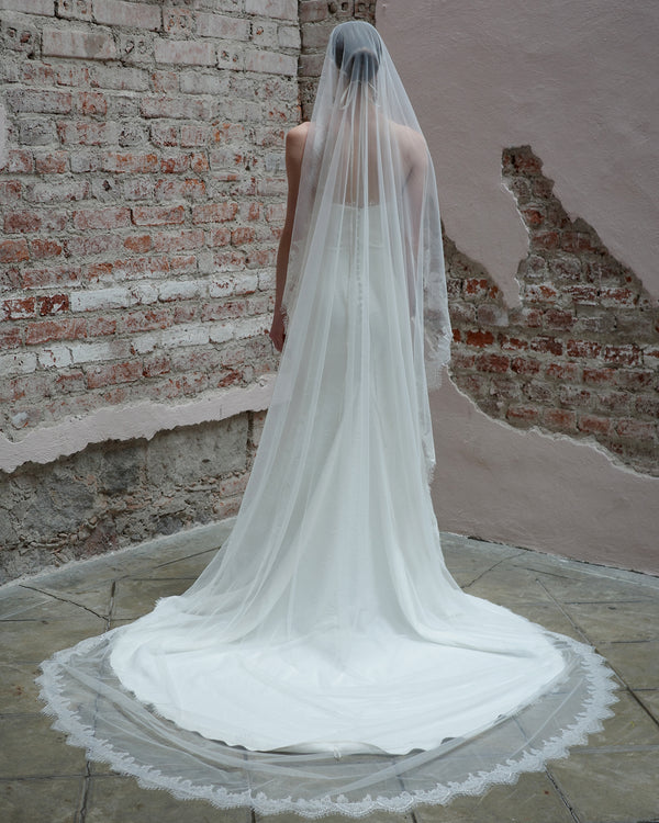 CLARA LACE EDGE VEIL - Ofrenda Studio