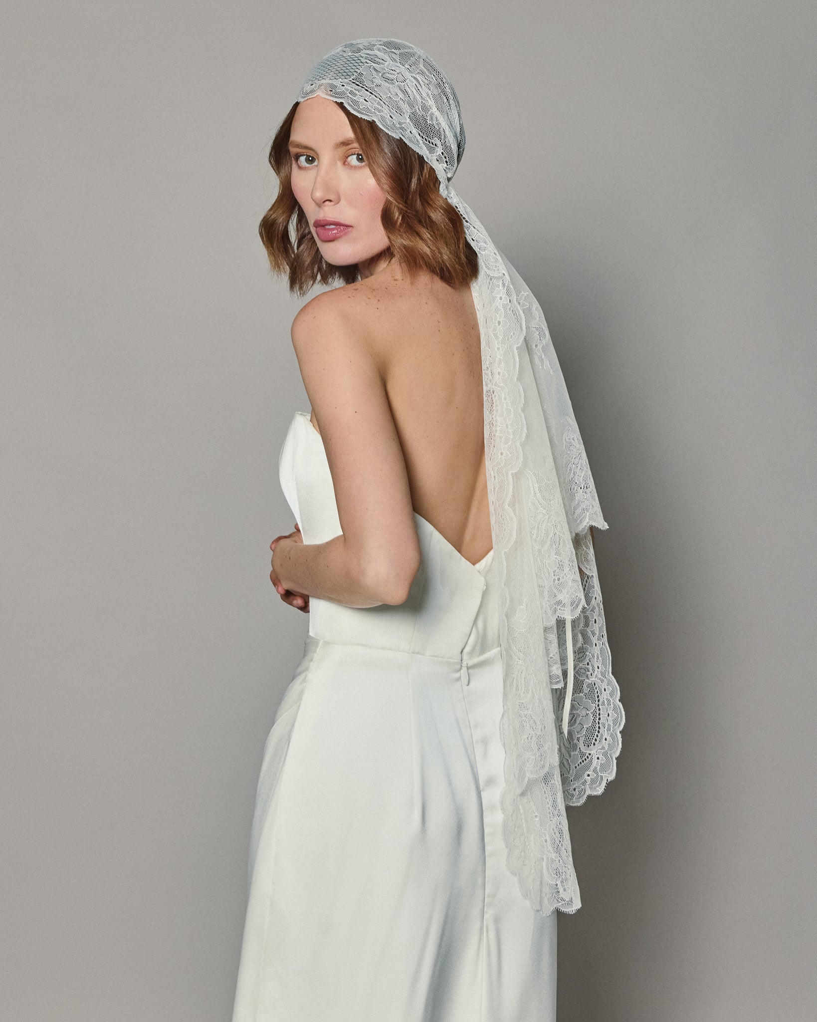 CRISTINA SPANISH LACE MANTILLA