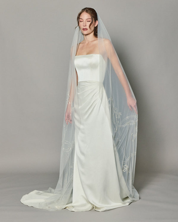 IVY CRYSTAL BEADED VEIL VEIL