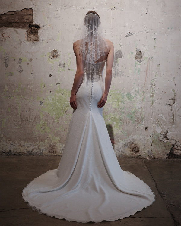 KIA BEADED FLORAL VEIL