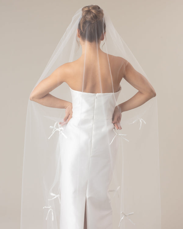 LAZO SATIN BOWS VEIL - Ofrenda Studio