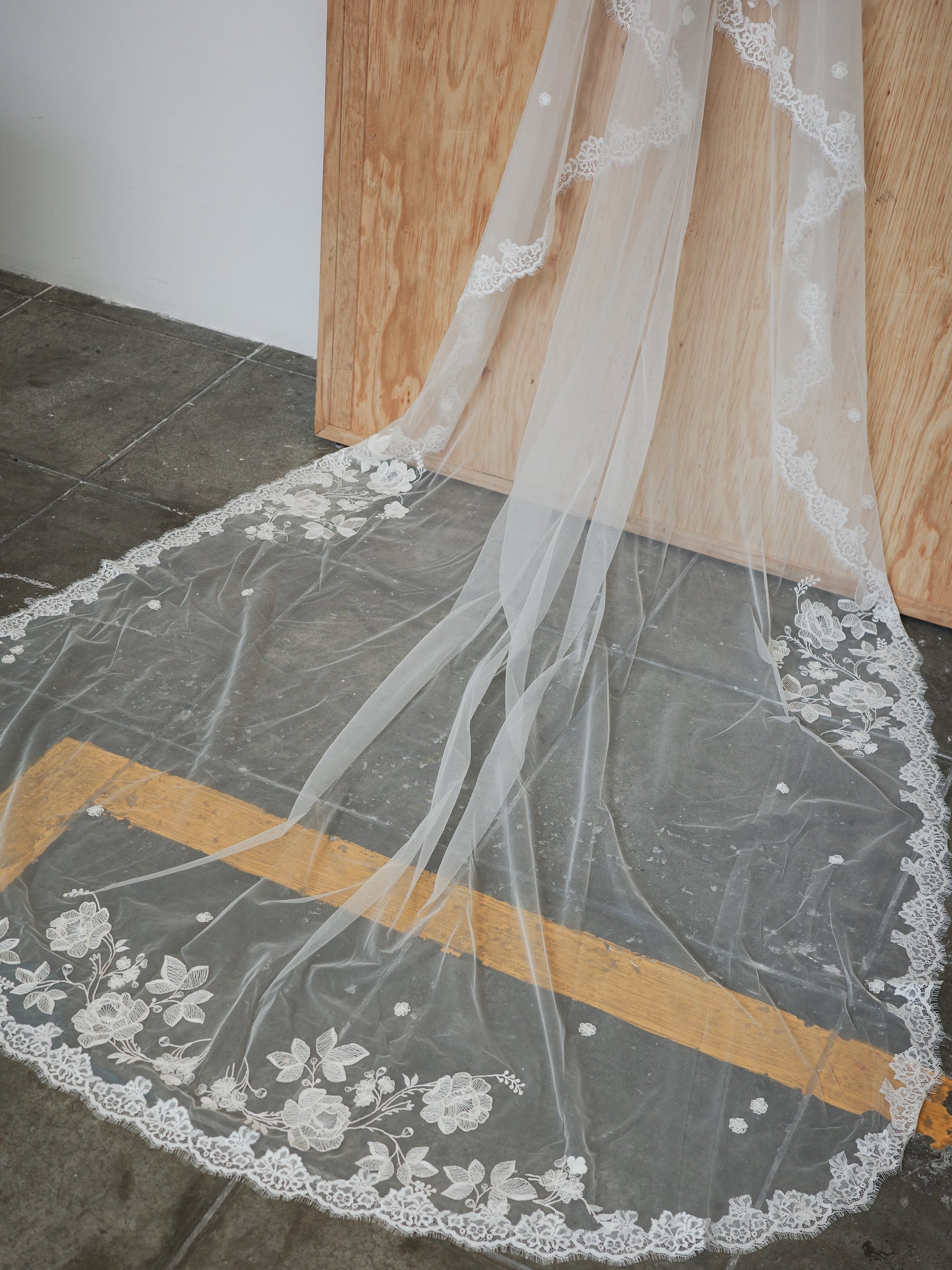 ANASTASIA EMBROIDERED LACE VEIL