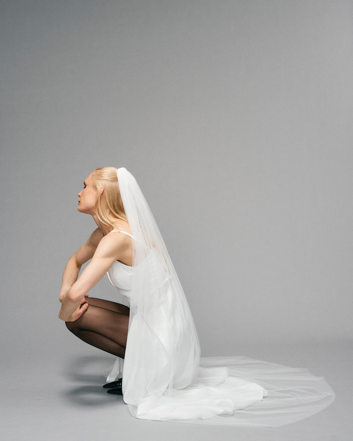 ECO TULLE // RAW EDGE WALTZ LENGTH 90" // LIGHT IVORY