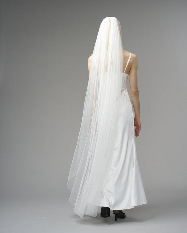 ECO TULLE // RAW EDGE WALTZ LENGTH 90" // LIGHT IVORY