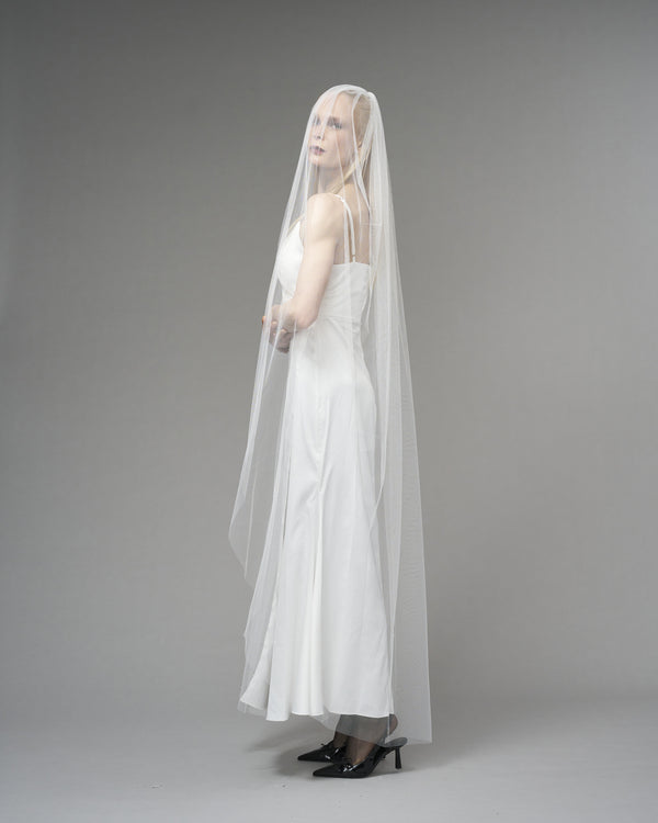 ECO TULLE // RAW EDGE WALTZ LENGTH 90" // LIGHT IVORY