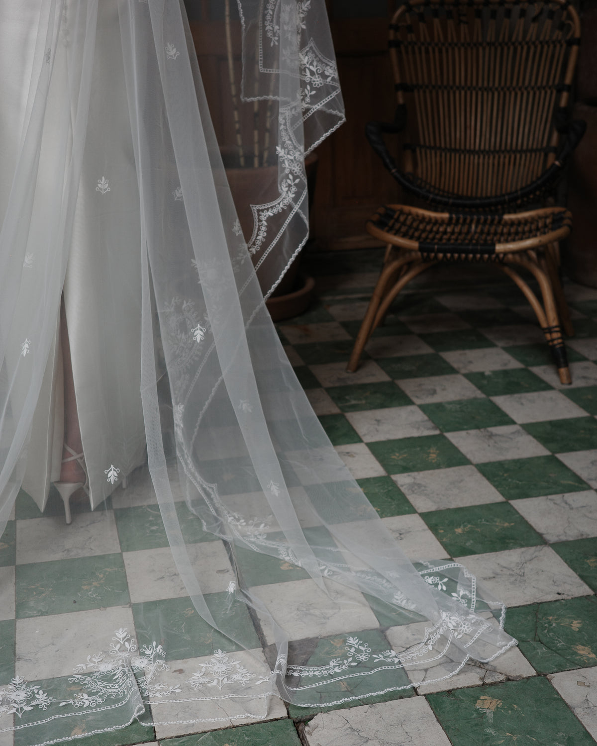 REGINA EMBROIDERED VEIL - Ofrenda Studio