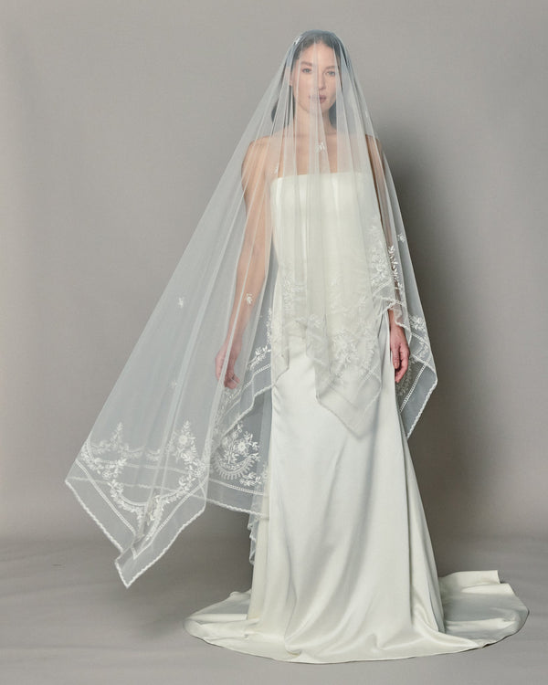 REGINA EMBROIDERED VEIL - Ofrenda Studio