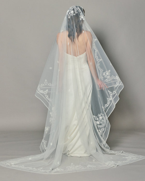 REGINA EMBROIDERED VEIL - Ofrenda Studio