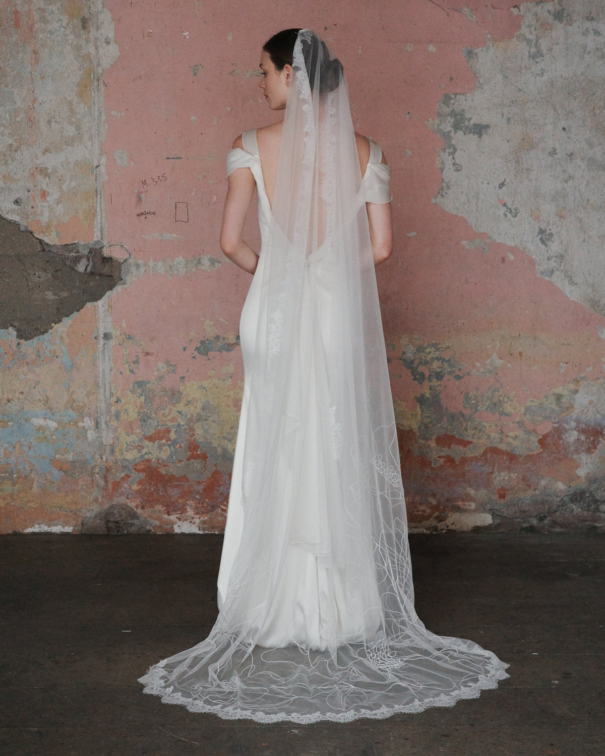 ROMINA LINE EMBROIDERY LACE VEIL - Ofrenda Studio