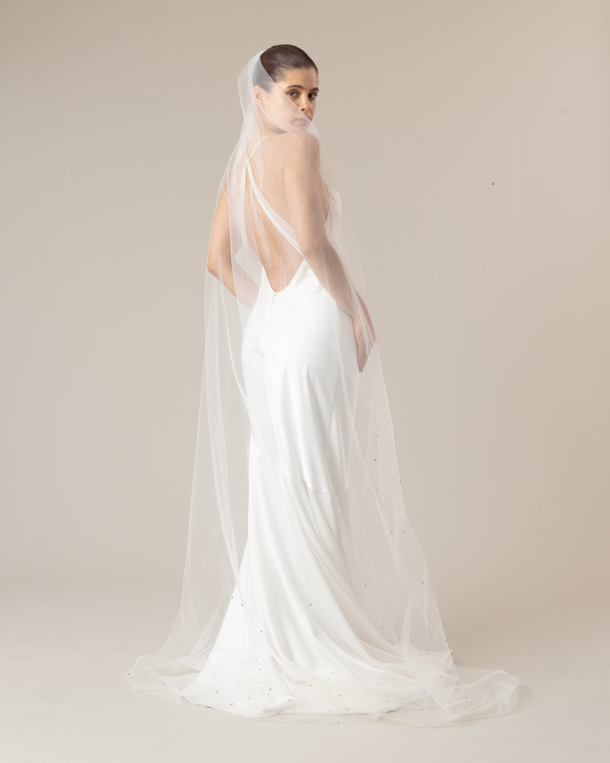 SALT CRYSTAL BEADED VEIL - Ofrenda Studio