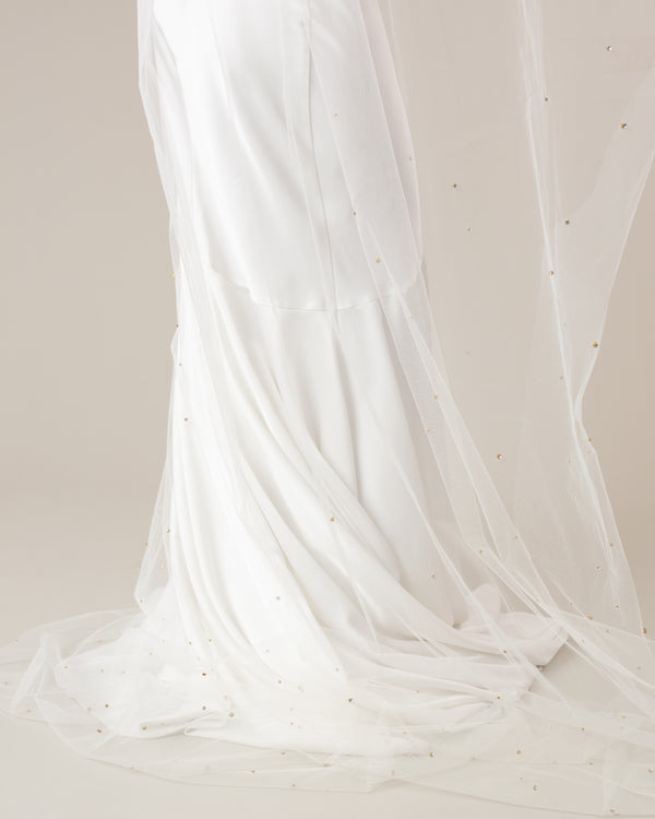 SALT CRYSTAL BEADED VEIL - Ofrenda Studio