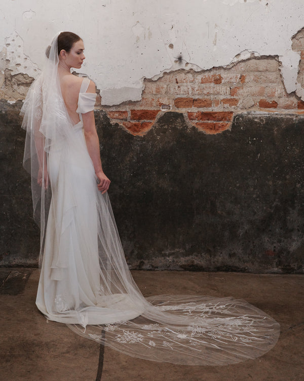 SECRET GARDEN EMBROIDERED VEIL - Ofrenda Studio