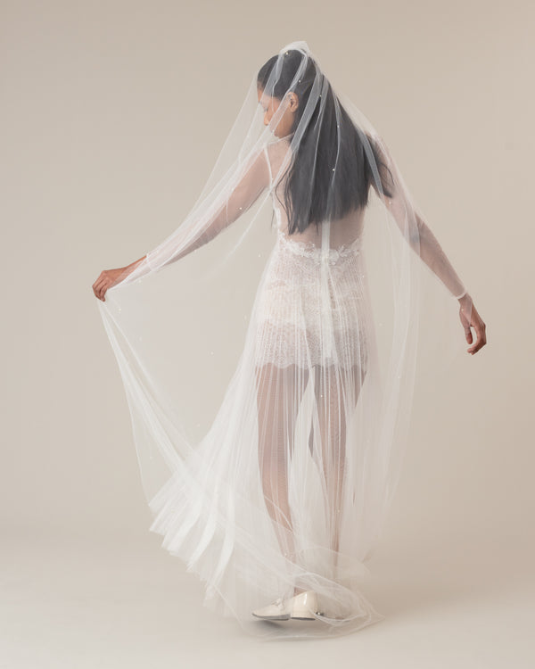 SPIRIT PEARL BEADED VEIL - Ofrenda Studio