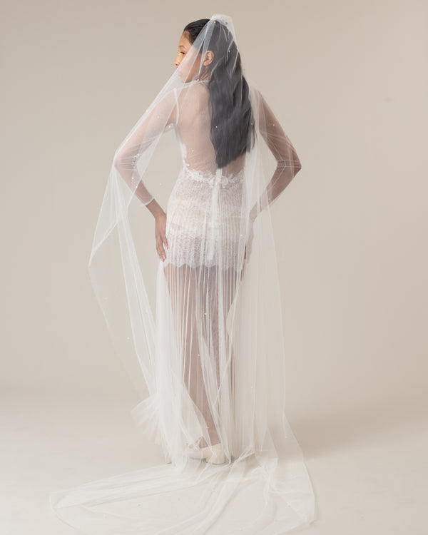 SPIRIT PEARL BEADED VEIL - Ofrenda Studio