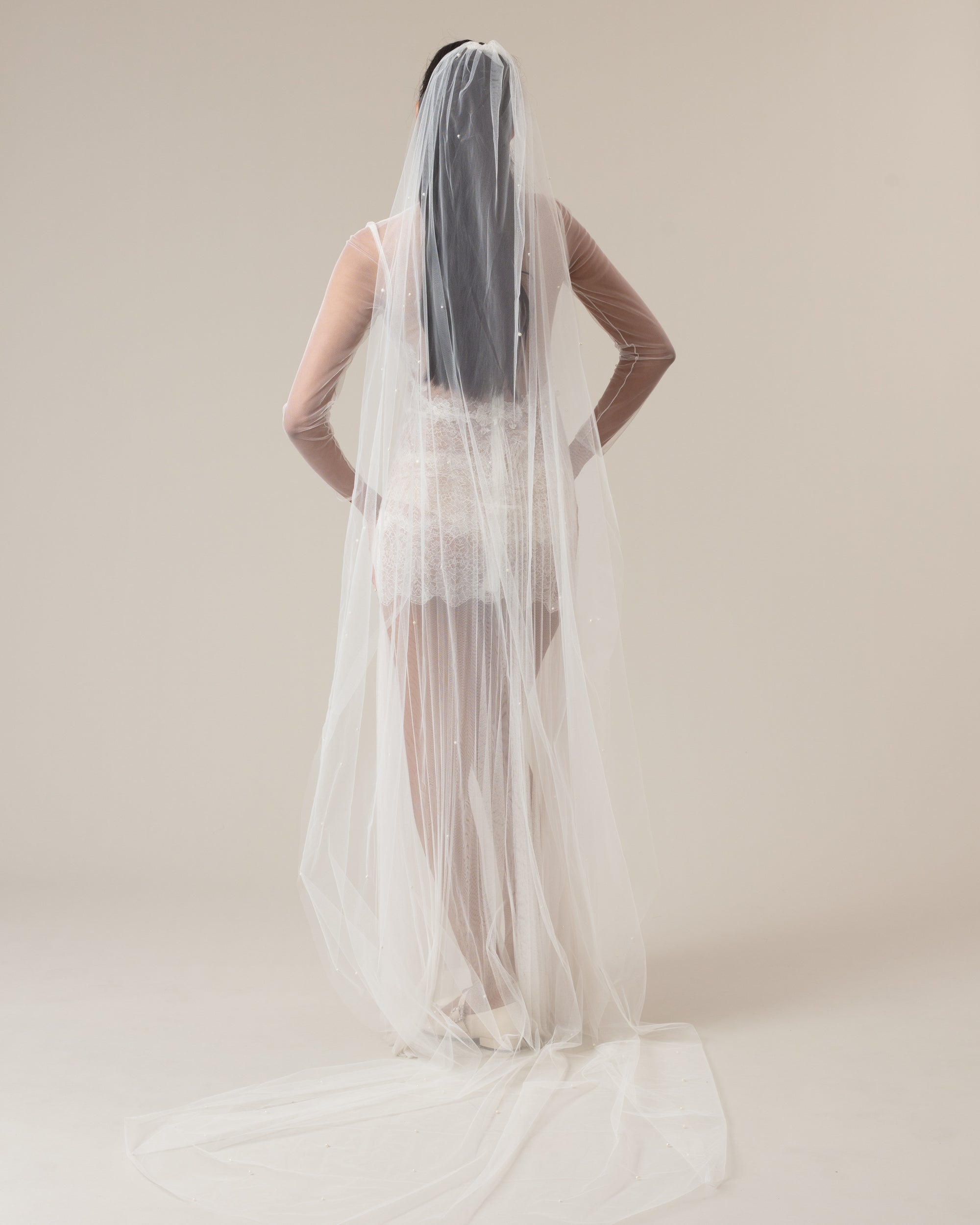 SPIRIT PEARL BEADED VEIL - Ofrenda Studio