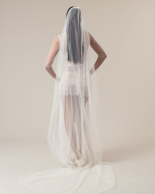 SPIRIT PEARL BEADED VEIL - Ofrenda Studio