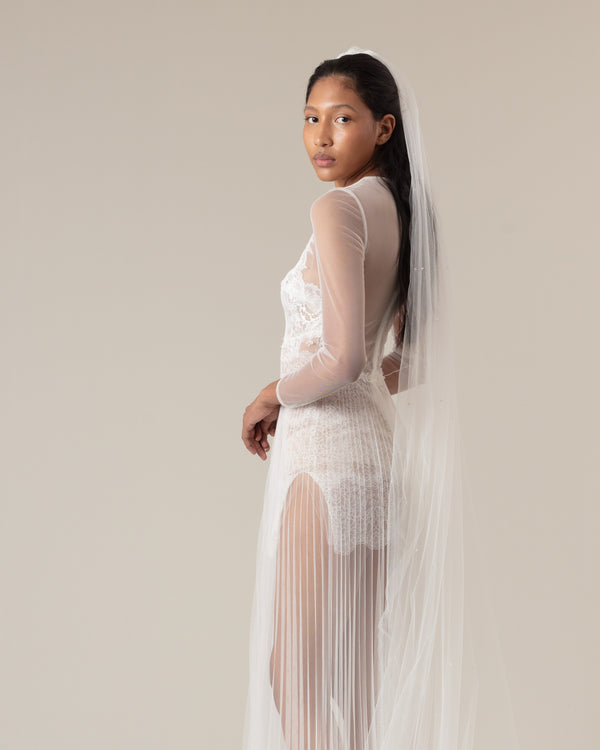 SPIRIT PEARL BEADED VEIL - Ofrenda Studio
