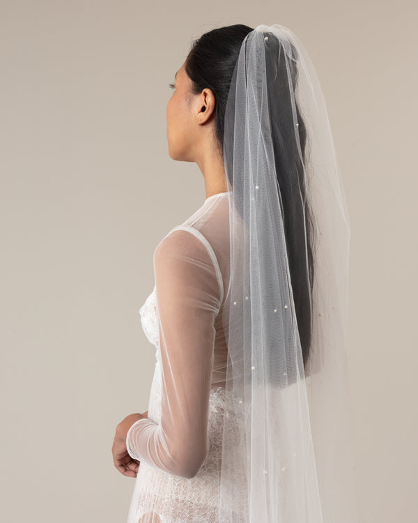 SPIRIT PEARL BEADED VEIL - Ofrenda Studio