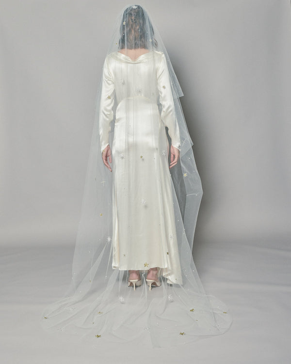 STARLIGHT COLOR EMBROIDERED VEIL - Ofrenda Studio