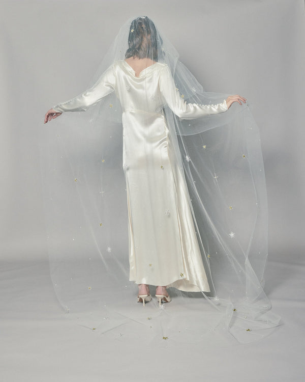 STARLIGHT COLOR EMBROIDERED VEIL - Ofrenda Studio