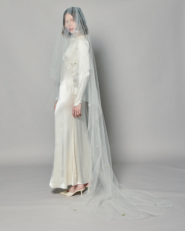 STARLIGHT COLOR EMBROIDERED VEIL - Ofrenda Studio
