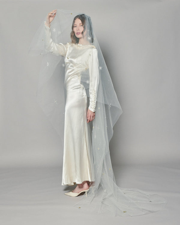 STARLIGHT COLOR EMBROIDERED VEIL - Ofrenda Studio