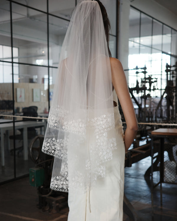 CATALINA EMBROIDERED VEIL.- SAMPLE SALE 50%