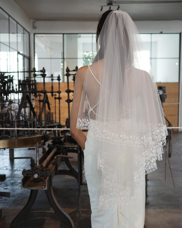 CATALINA EMBROIDERED VEIL.- SAMPLE SALE 50%