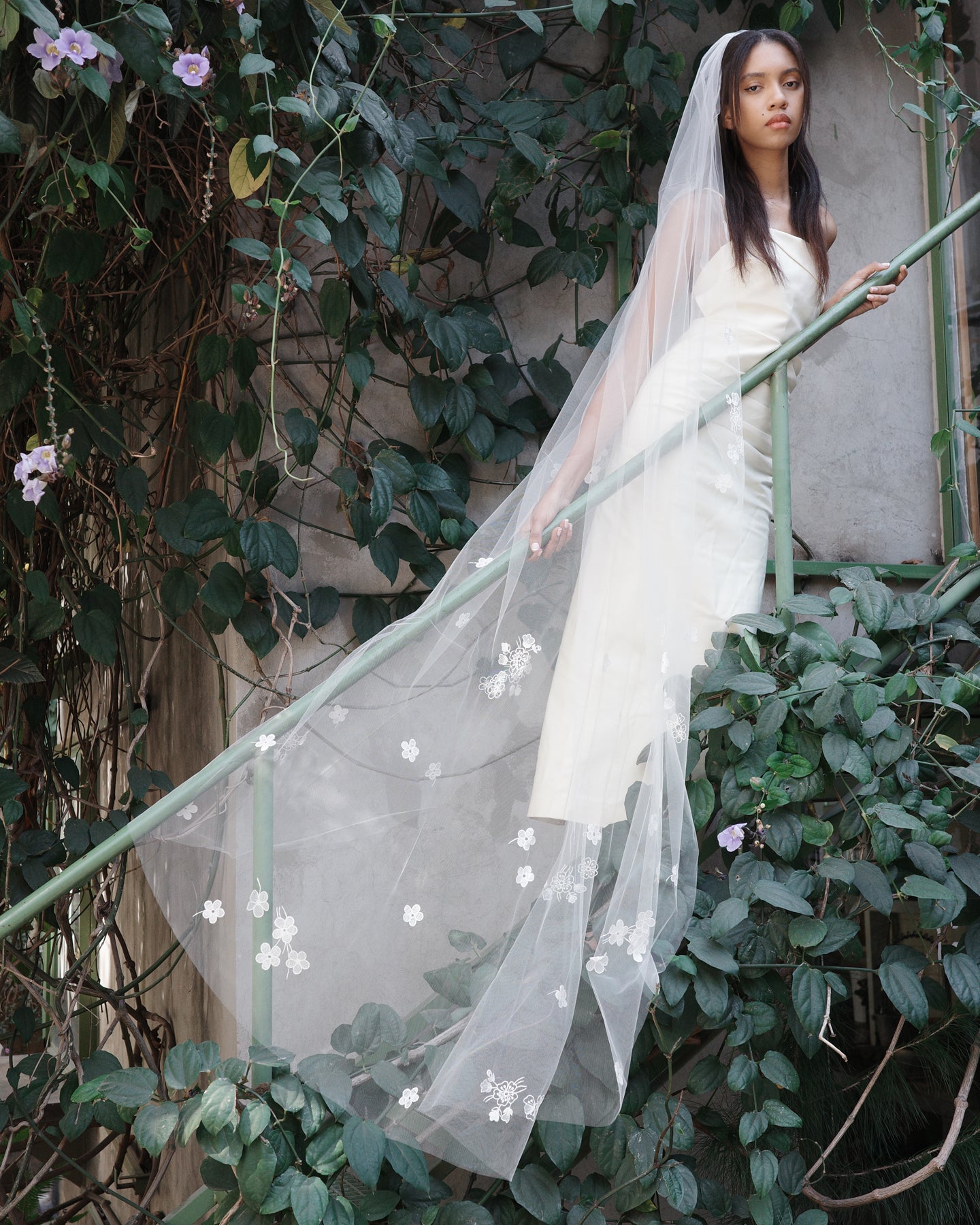 FLORISTA EMBROIDERED VEIL.- SAMPLE SALE 40%