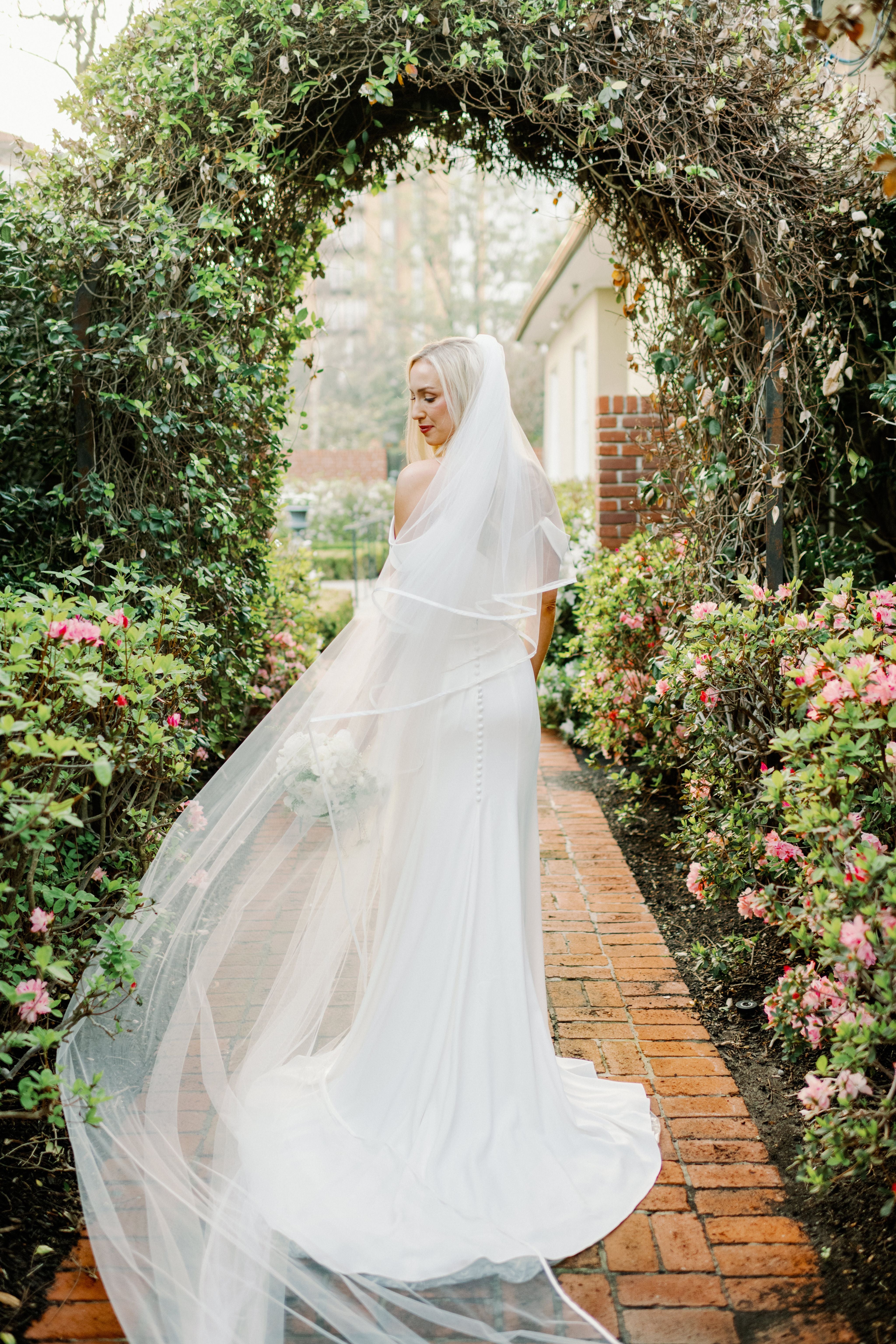 The Ofrenda Satin Edge Veil