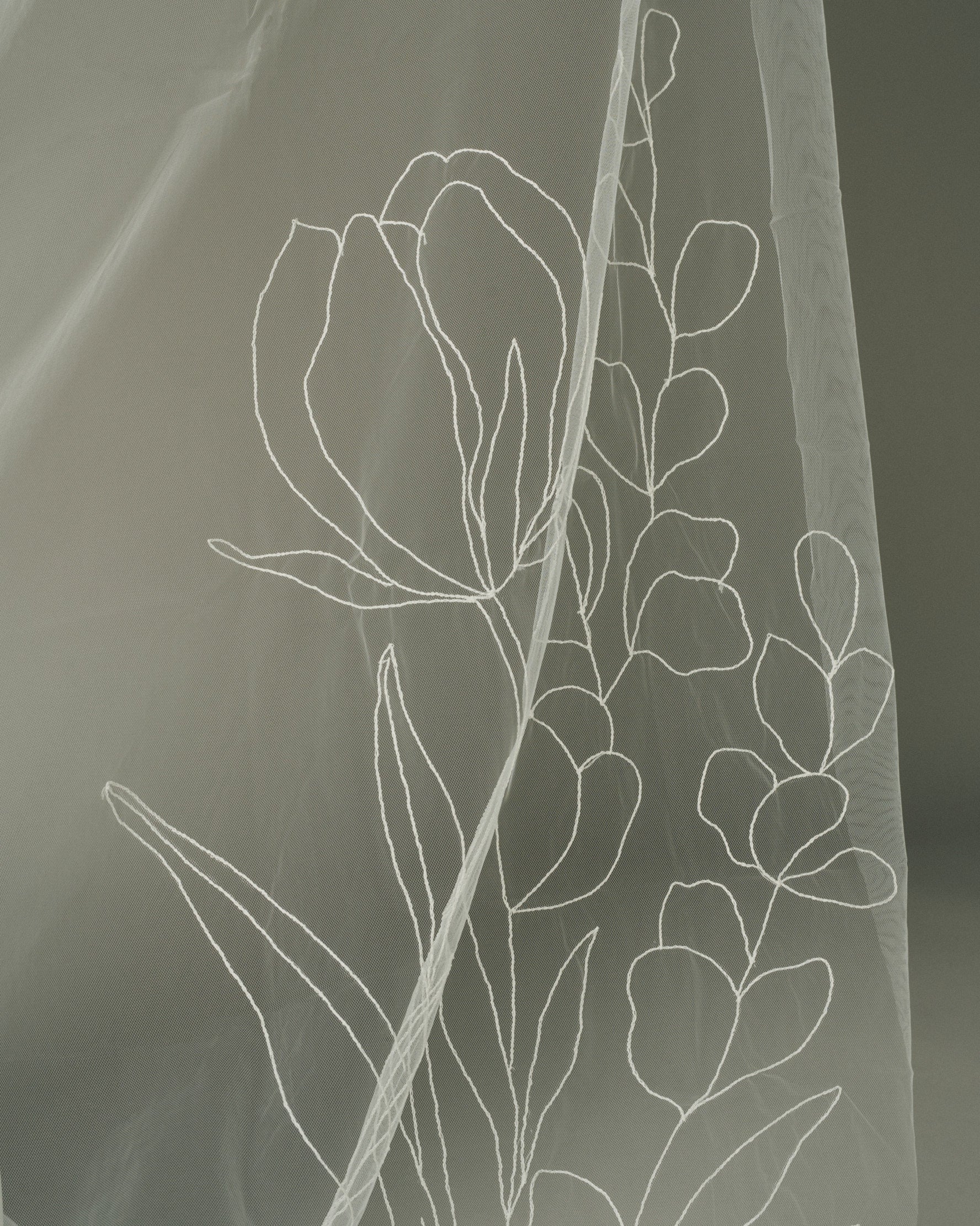 BLOOM LINE EMBROIDERY .- ALLI KOCH WEDDING VEIL COLLAB - New Phrenology