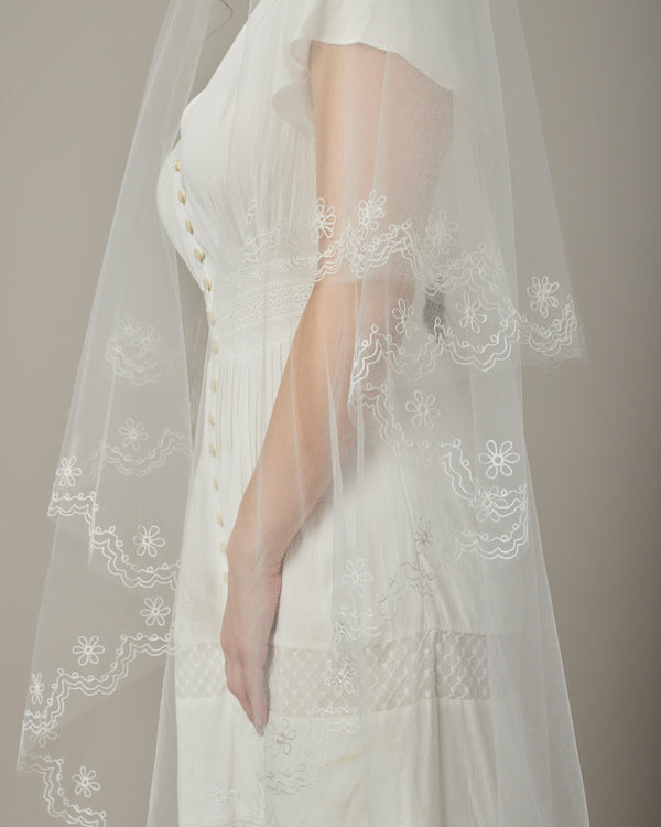 DARLEY ORNAMENTAL EMBROIDERED VEIL - Ofrenda Studio