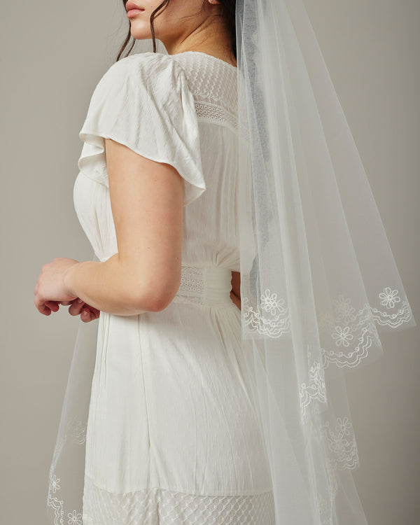 DARLEY ORNAMENTAL EMBROIDERED VEIL - Ofrenda Studio