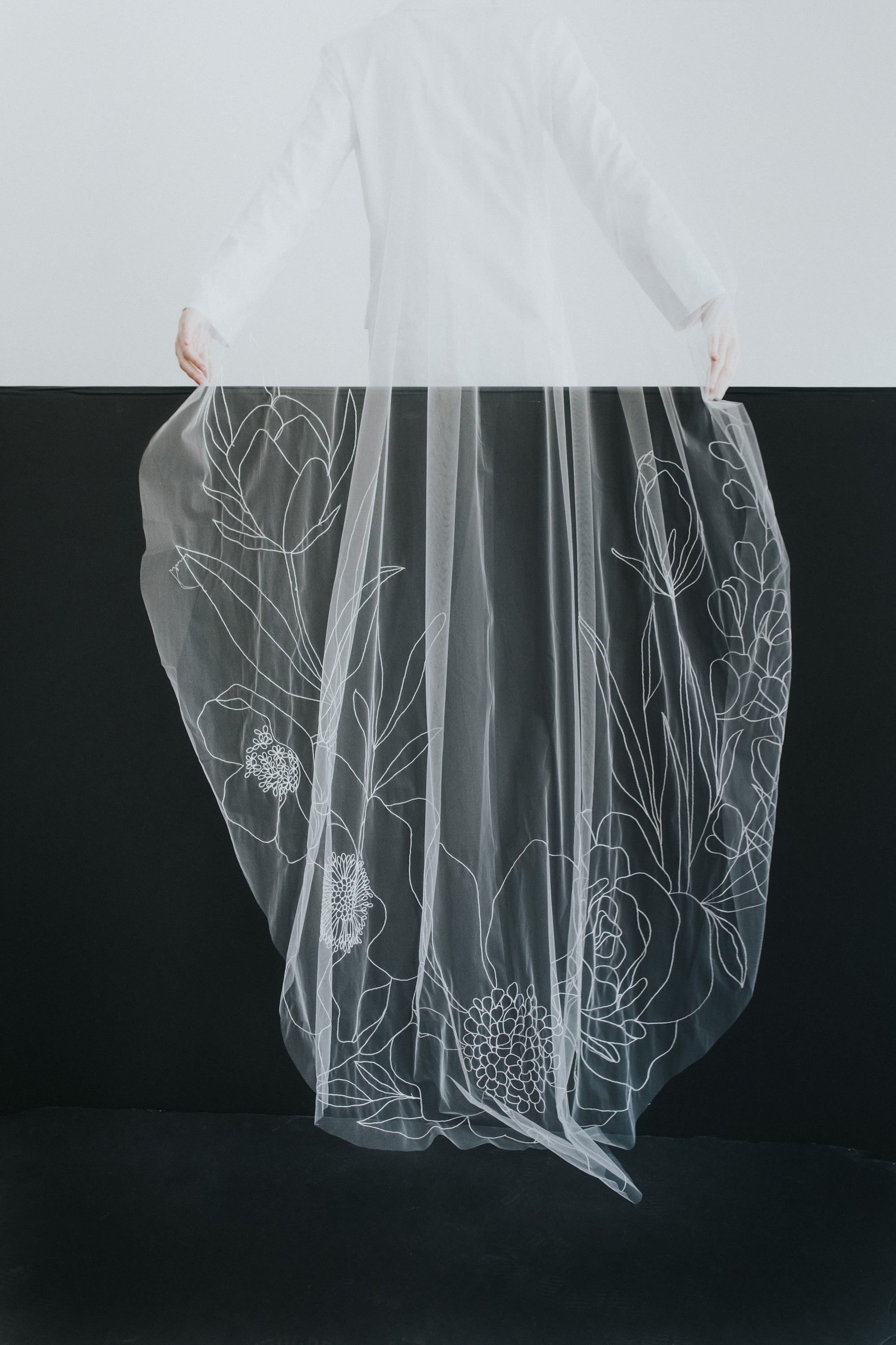 BLOOM LINE EMBROIDERY .- ALLI KOCH WEDDING VEIL COLLAB - New Phrenology