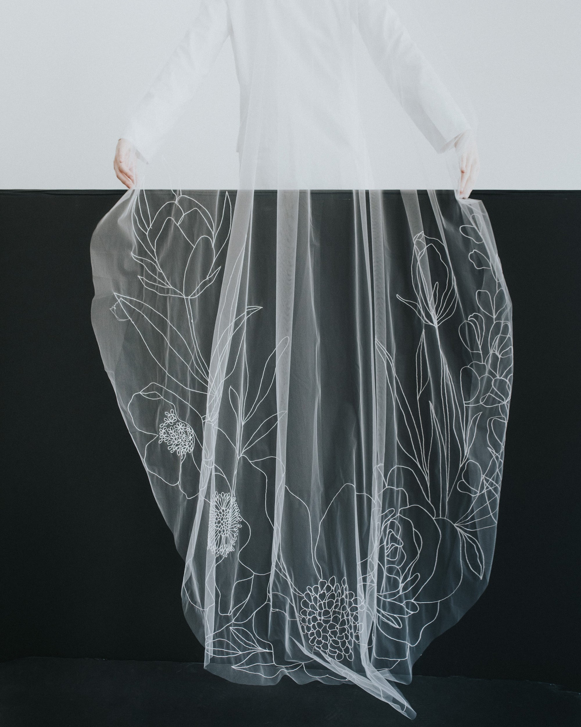 BLOOM LINE EMBROIDERY .- ALLI KOCH WEDDING VEIL COLLAB - New Phrenology